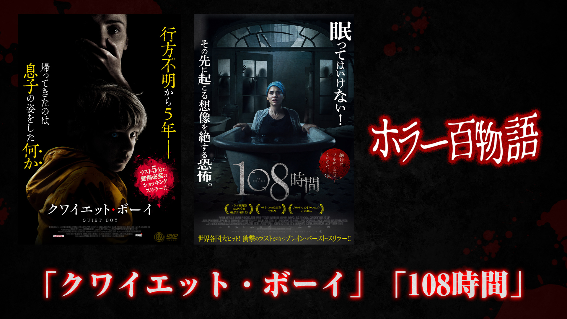 「クワイエット・ボーイ」「108時間」/ ホラー百物語