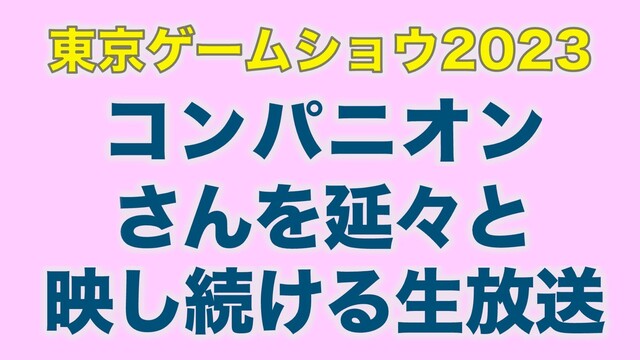 コンパニオンさんを延々と映し続ける生放送＠東京ゲームショウ2023