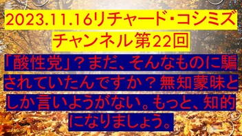 2023.11.16リチャード・コシミズ チャンネル第22回